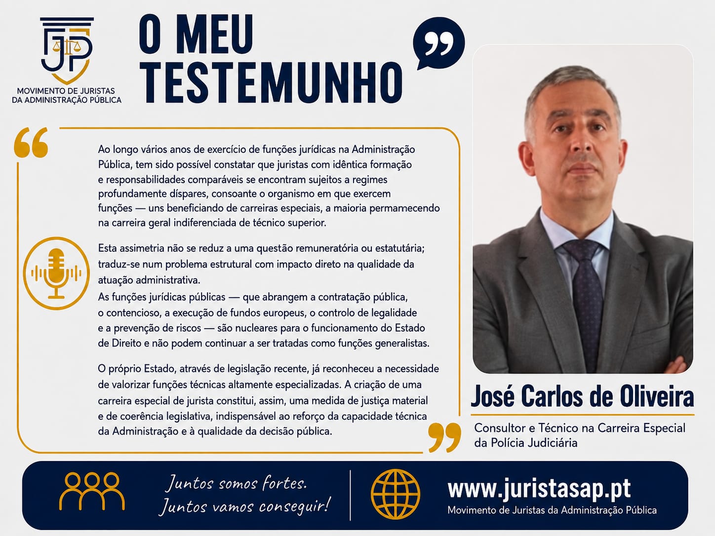 Testemunho de José Carlos de Oliveira